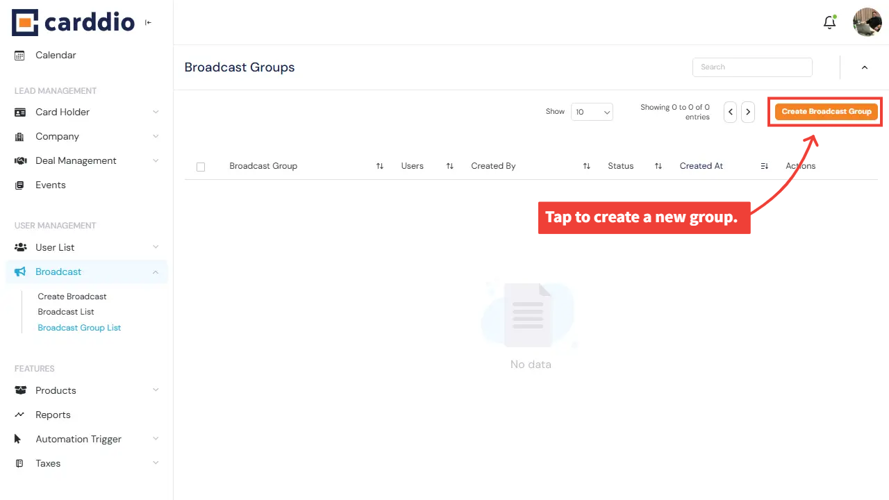 Blank Broadcast Group List