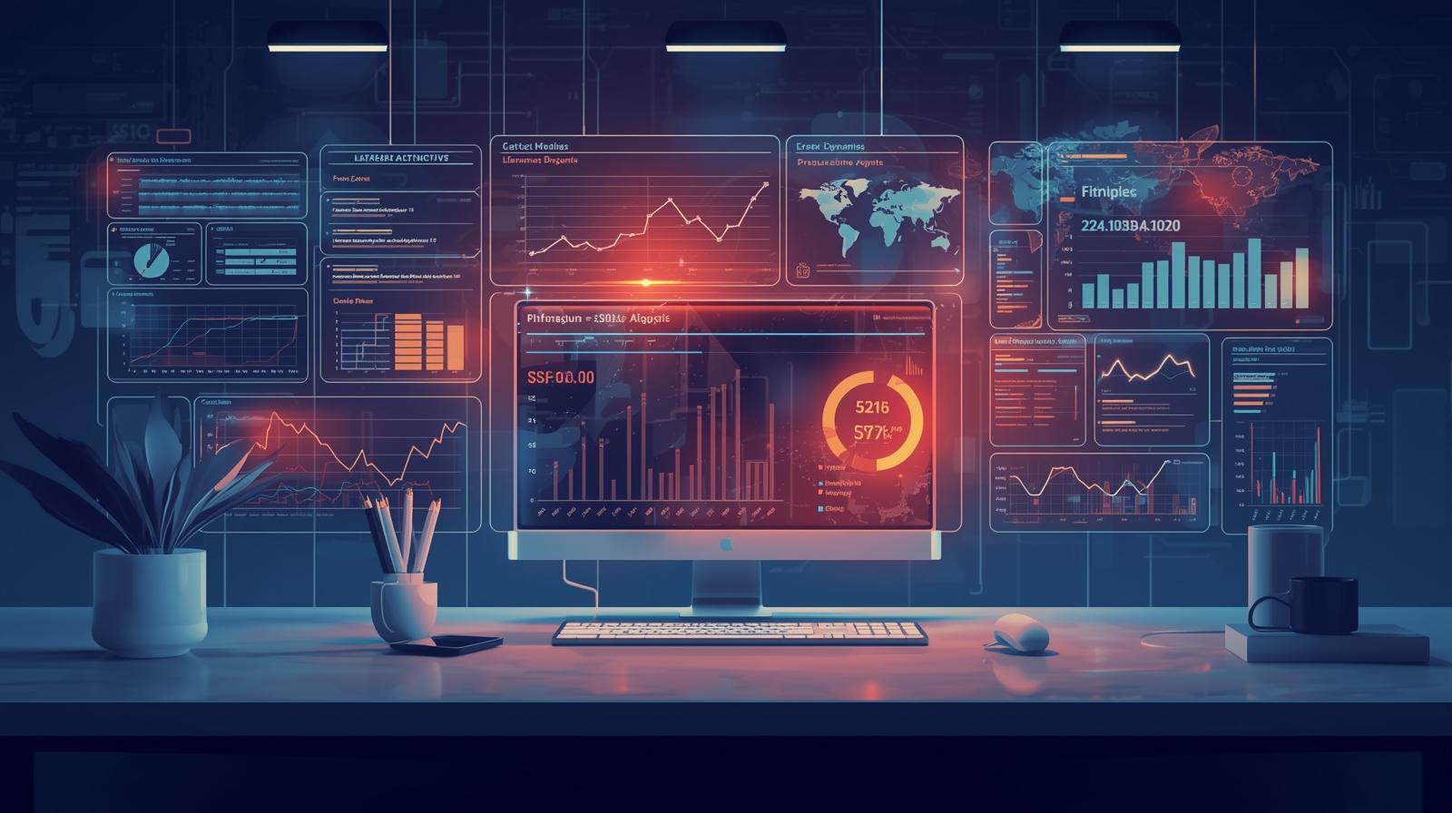 Carddio intelligent CRM dashboard displayed on a desktop monitor with real-time charts, analytics, and performance metrics, illustrating why businesses are replacing spreadsheets with visual data dashboards.