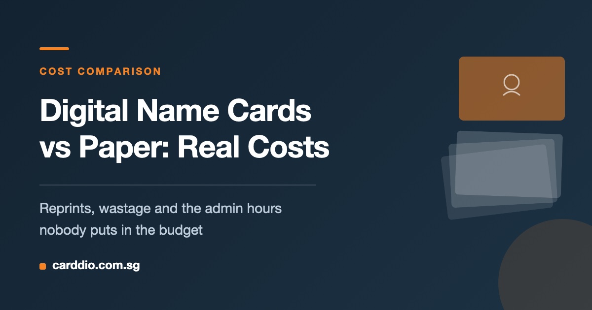 Cost comparison of digital name cards versus paper business cards - CARDDIO